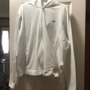 White Nike Zip-Up
